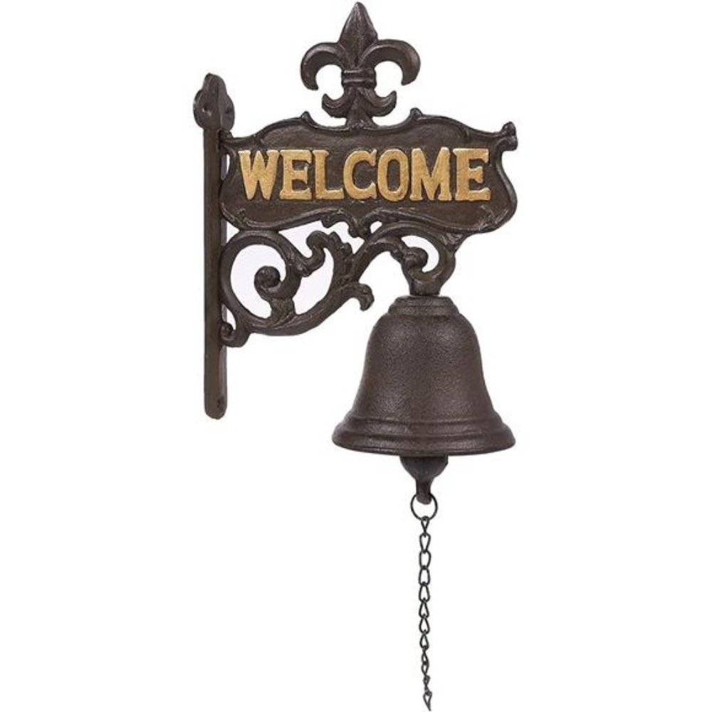 Cast Iron Bell for Front Door, Antique and Vintage Style Outdoor Dinner Bell